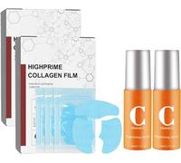 Pure Collagen Films,Pure Collagen Mask,Highprime Collagen Film Kit,Korean Technology Soluble Collagen Film,Collagen Mask Kit (Mask + Spray) (2set)