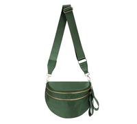 Pure Colour - Riñonera cruzada para mujer, espaciosa, riñonera, riñonera de gran tamaño, Riñonera de color: verde frijol, 11.0 Inches X 8.6 Inches X 4.5 Inches, Casual