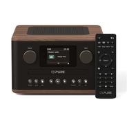 Pure Compatto HI FI CLÁSICO C D4 Bluetooth Café Negro Y Nogal 15w