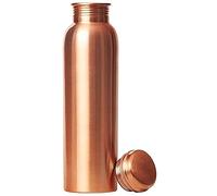 Pure Copper - Botella de agua de cobre ayurvédico perfecta para deportes, fitness, yoga, beneficios naturales para la salud, 600 ml (liso-mate)