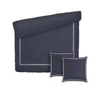 Pure Cotton - Juego de Cama de 3 Piezas para 2 Personas, Funda nórdica de 240 x 220 cm y 2 Fundas de Almohada de 63 x 63 cm, 100% satén de algodón, 80 Hilos/cm², 120 gsm -Certificado Oeko-Tex