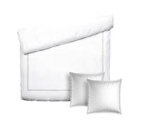 Pure Cotton - Juego de cama de 3 piezas para 2 personas, funda nórdica de 260 x 240 cm y 2 fundas de almohada de 63 x 63 cm, 100% satén de algodón, 80 hilos/cm², 120 GSM, certificado Öko-Tex - Silueta