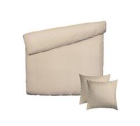 Pure Cotton - Juego de Funda nórdica de 200 x 220 cm y 2 Fundas de Almohada de 80 x 80 cm, 100% algodón Lavado, Tejido teñido de Hilo, 80 Hilos/cm², Oeko-Tex - Theodeline - Topo