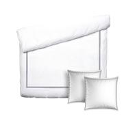 Pure Cotton - Juego de Funda nórdica de 3 Piezas, 2 Piezas, 260 x 240 cm y 2 Fundas de Almohada de 63 x 63 cm, 100% satén de algodón, 80 Hilos/cm², 120 gsm - Oeko-Tex - Silhouette - Azul Fonce/Blanco