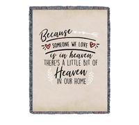 Pure Country Weavers ""Hay un trocito de cielo en nuestro hogar"" XL - Tapiz de algod n para condolencias y duelo - Hecho en EE. UU. (82 x 62)