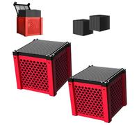 Pure Cube Water Trough Filter 2.0 - Activated Carbon Trough Purifier Cube,Eco-Aquarium WaterTrough Purifier Cube,Horse Manger/Fish Tank Activated Carbon Filter Media,High Efficiency Reusable (Red*2)
