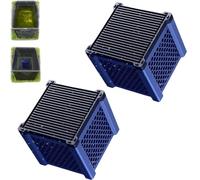 Pure Cube Water Trough Filter 2.0, Aquarium Water Trough Purifier Cube, Super Strong Filtration Activated Carbon Filter for Fish Tanks, Horse Troughs, Ponds & Livestock Tanks (Blue*2)