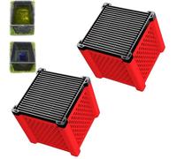 Pure Cube Water Trough Filter 2.0, Aquarium Water Trough Purifier Cube, Super Strong Filtration Activated Carbon Filter for Fish Tanks, Horse Troughs, Ponds & Livestock Tanks (Red*2)