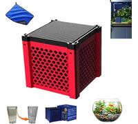 Pure Cube Water Trough Filter 2.0, Eco-Aquarium Water Trough Purifier, Activated Carbon for Fish Tanks, Horse Troughs, Ponds & Livestock Tanks (Red,1 PCS)