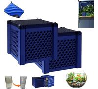 Pure Cube Water Trough Filter 2.0, Eco-Aquarium Water Trough Purifier, Activated Carbon for Fish Tanks, Horse Troughs, Ponds & Livestock Tanks (Blue,2 PCS)