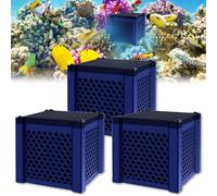 Pure Cube Water Trough Filter 2.0, Eco-Aquarium Water Trough Purifier, Activated Carbon for Fish Tanks, Horse Troughs, Ponds & Livestock Tanks (Blue,3 PCS)