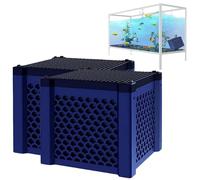 Pure Cube Water Trough Filter, Horse Trough Purifier Cube, Eco-Aquarium Water Purifier Cube with Honeycomb Structure, Ultra-Strong Filtration & Absorption for Aquarium, Fish Tank (Blue,2 pcs)