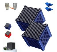 Pure Cube Water Trough Filter, Horse Trough Purifier Cube, Eco-Aquarium Water Purifier Cubes with Honeycomb Structure for Horse, Livestock, Fish Tanks & Ponds, Water Purification (2*Blue)