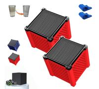 Pure Cube Water Trough Filter, Horse Trough Purifier Cube, Eco-Aquarium Water Purifier Cubes with Honeycomb Structure for Horse, Livestock, Fish Tanks & Ponds, Water Purification (2*Red)