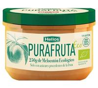 Puré de melocotón ecológico con azúcar de la fruta PURAFRUTA 250 g. Pack de 4.