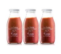 Puré de tomate Dolce Salumi Pasini® | Tomates cultivados, secados y transformados en Puglia | 99% tomate 1% albahaca | Pack de 3 botellas de 250ml