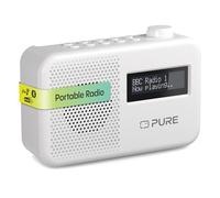 Pure Elan One2 Radio Portátil Dab+/FM con Bluetooth 5.1 (Pantalla LCD, 10 Botones de Memoria, Funciona con 4 Pilas AA) Blanco Algodón