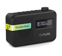 Pure Elan One2 Radio Portátil Dab+/FM con Bluetooth 5.1 (Pantalla LCD, 10 Botones de Memoria, Funciona con 4 Pilas AA) Negro Carbón