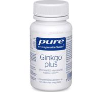 Pure Encapsulations Suplemento Ginkgo Plus – Ginkgo biloba, vitaminas B y zinc – 60 cápsulas