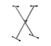 PURE GEWA GEWA FX F900522 - Soporte de teclado, patas perfil simple, Plateado