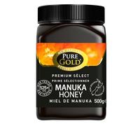 Pure Gold Miel Cruda de Manuka, Producida en Nueva Zelanda, Certificado MGO, Alta Concentración de Antioxidantes y Antivirales 525+, Suplemento Alimenticio, 500g