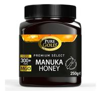 Pure Gold Miel selecta prémium de Manuka 300+ MGO 250G | De primera calidad, de origen ético y sin pasteurizar, con trazabilidad en el hogar y hecho naturalmente por abejas