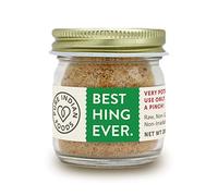 Pure Indian Foods Best Hing Ever (Asafoetida en polvo), no probado para gluten, especias indias para ajos y cebollas, botella de vidrio de 20 g