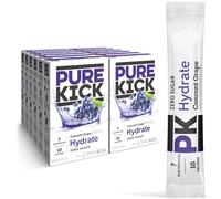 Pure Kick Hydration Singles To Go - Mezcla para bebida, uva Concord, 72 paquetes
