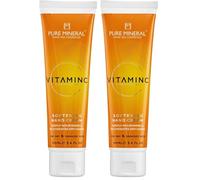 Pure Mineral - Crema de Manos Nutritiva con Vitamina C - Minerales del Mar Muerto, Hidratación Profunda, Protección para Piel Seca - Sin siliconas, sulfatos, parabenos - 100ml (Paquete de 2)