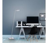 PURE Mira lámpara pie LED control remoto, aluminio