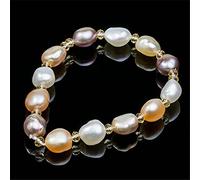Pure Natural Freshwater Pearl Baroque For Women Jewelry Luxury Color Pearl Trendy Lady Birthday Present Color
