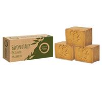 Pure Now Jabón Aleppo 3 x ca 200g, 85% aceite de oliva 15% aceite de laurel, PH neutro, desintoxicación, hecho a mano