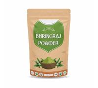 Pure & Organic Bhringraj Powder for Natural Hair Care with Wooden Spoon - 100g | 3.5 Oz