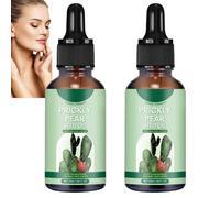 Pure Organic Prickly Pear Oil, Prickly Pear Oil Face Skin Hair, Pure Prickly Pear Seed Oil Sweet Almond Jojoba Vitamina E, Natural Vegan Friendly Multiusos Oil Nourishing Skin and Hair (2 unidades)
