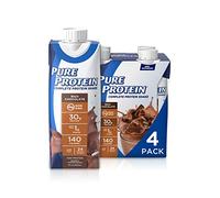 Pure Protein Batido de Alto Valor Biológico Bajo en Azúcar Apto Dietas Keto con Vitaminas Minerales Esenciales Sin Gluten para Entrenamiento - Chocolate Intenso - Paquete de 4 (198 caracteres)