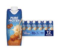Pure Protein Batido de caramelo salado, listo para beber y apto para dieta cetogénica, vitaminas A, C, D y E más zinc para apoyar la salud inmunológica, 11 onzas, 12 unidades