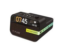 Pure Radio Reloj, luz de Despertador, Altavoz BT, Negro, Cargador inalámbrico