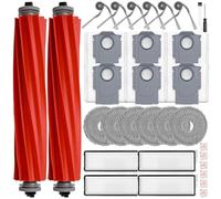 Pure Realm 32 accesorios QV 35A para Roborock Qrevo S Pro/QV 35S, | 2 cepillos principales, 6 bolsas para el polvo, 4 filtros, 6 toallitas, 6 cepillos laterales, 6 piedras aromáticas planas