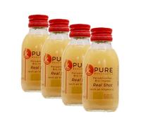 Pure Shot - Jengibre de manzana orgánico y vegano, sin azúcar, sin aditivos, 100% orgánico (DE-ÖKO-005), 4 x 100 ml