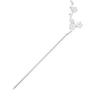 Pure Silver Vintage Palace Flowers Hairpin Chinese Style Hanfu Handmade Original Accessories Jewelry(Pure silver-Platinum)