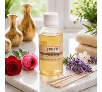 Pure Source India Aroma Reed - Aceite de recambio para difusor de varillas de 100 ml y 8 varillas de junco, relajante