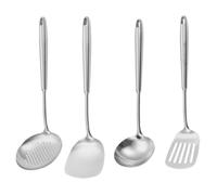 Pure Titanium Spatula, Titanium Cooking Spatula, Kitchen Essentials Cookware Utensils Kitchen Accessories, Skimmer, Dipper, Turner (4PCS)