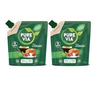 Pure Via - Doypack polvo cristalizado - Stevia - Cero azúcar - 250 g - Lote de 2