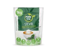 Pure Via Stevia Edulcorante 1kg | Sin Azúcar, Cero Calorías