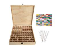 Pure Vie Caja de almacenamiento de aceites esenciales de madera para el hogar, con capacidad para 85 botellas (se adapta a 5 - 20 ml) - Organizador de aromaterapia, maquillaje, esmalte de uñas, recipiente de perfume - Mantén tu aceite seguro y ahorra espacio