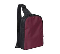 Pure Wine Red - Bolsa de pecho con doble bolsillo, perfecta para conciertos, deportes, viajes, ciclismo y senderismo, mochila cruzada, Rojo vino puro, Talla única