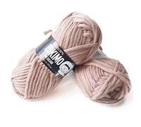 Pure Wool - Hilo de tejer supervoluminoso de lana pura para tejer, 1.8 oz 55 yardas por bola (13 polvos)