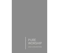 Pure Worship 2025 Convention: Elegant Notebook for the 2025 Jehovah’s Witnesses Regional Convention Designed by Ruth | Classic dark grey lined notebook | 6x9 inch format