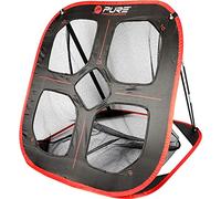 Pure2Improve - Red de Golf emergente para astillado - Red portátil para práctica Interiores/Exteriores, Negro/Rojo, 82 x 80 x 88 cm