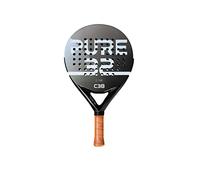 Pure32, Comfort Type C38, Pala de Padel Allround, Hyperfiber y Carbono, Superficie Extra áspera, núcleo EVA Negro, Principiante a avanzado Padel Jugadores